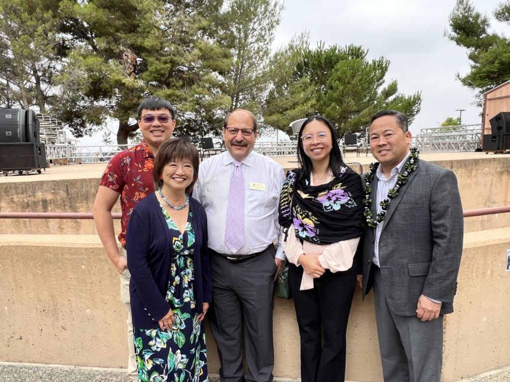 Sue Chan with community leaders at Ohlone College