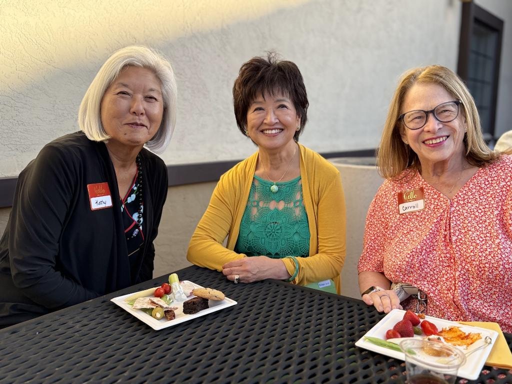 Sue Chan with supporters at campaign event