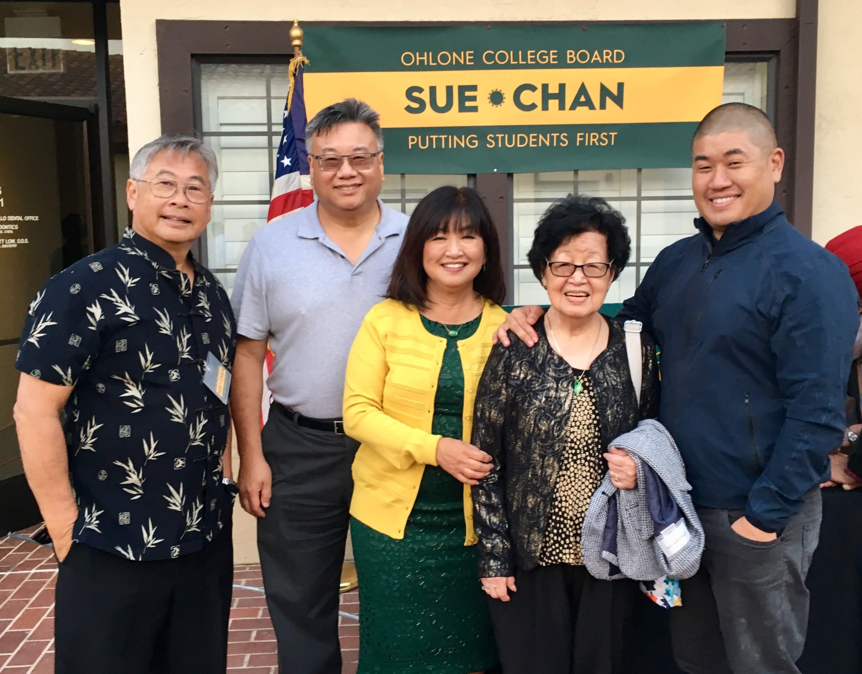 Sue Chan at Ohlone College board event