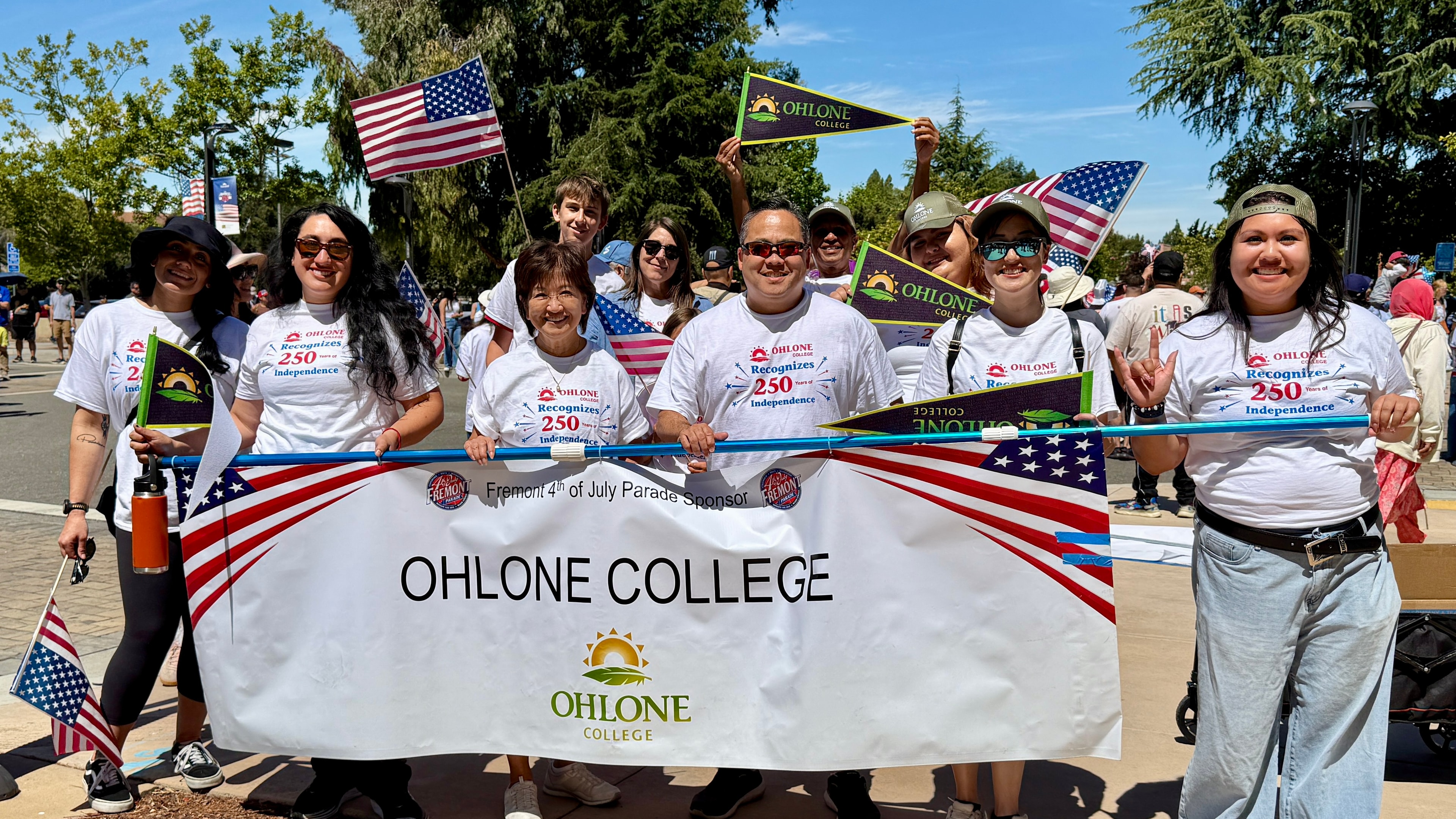 Ohlone College group at Fourth of July parade